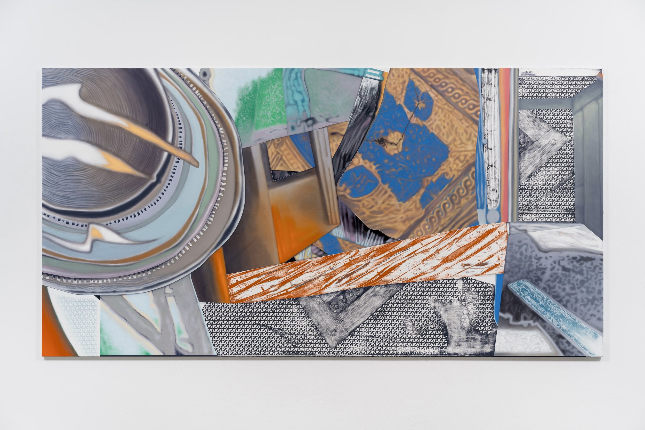 Maximilian Arnold, <i>Untitled</i>, 2024. Acrylic on polyster, 66 7/8 x 129 7/8 in (170 x 330 cm)